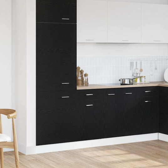 Skuffbunnskap   Sort eik 40x46x81,5 cm Laget av konstruert tre
