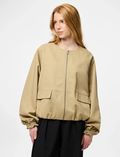 Pieces Pcberit Balloon Bomber Jacket Beige S Pieces Pcberit Balloon Bomber Jacket Beige S
