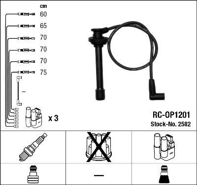 Tennplugg kabelsett NGK 2582