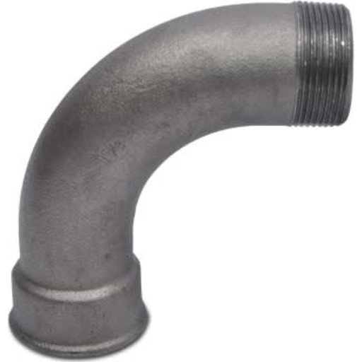 Sort bøyning muffe/nippel 3/8" lang