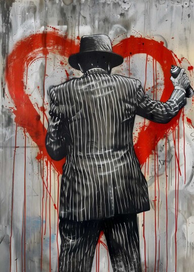 Plakat Kjærlighet Graffiti Kunst