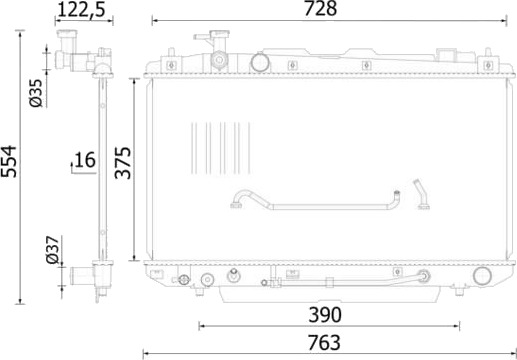 MAHLE CR 2422 000S Radiator motorkjøling MAHLE CR 2422 000S Radiator motorkjøling