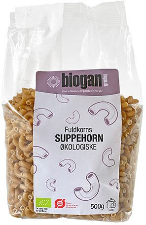 Biogan Fullkorn suppehorn Ø - 500 g Biogan Fullkorn suppehorn Ø - 500 g