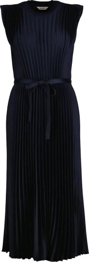 Gant Belted Pleated Dress   EVENING BLUE   S