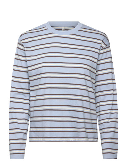 ONLY Onlmay Life L/S Stripe Top Box Jrs Blue S ONLY Onlmay Life L/S Stripe Top Box Jrs Blue S