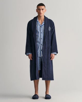 Gant Crest morgenkåpe, unisex MARINE M