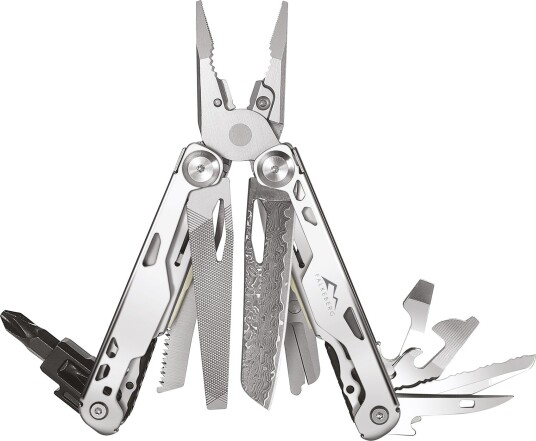 Falkeberg Multitool Pakke, Damascus 18 + Slireholder