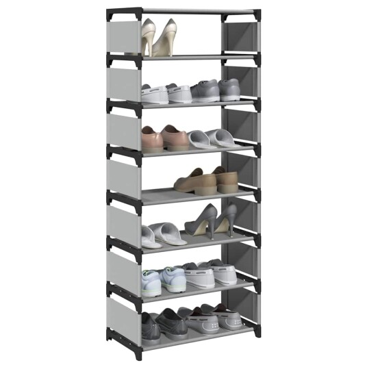 Skostativ 8-lags grå 54x28x124 cm ikke-vevd stoff 8721158510198 Skostativ 8-lags grå 54x28x124 cm ikke-vevd stoff 8721158510198
