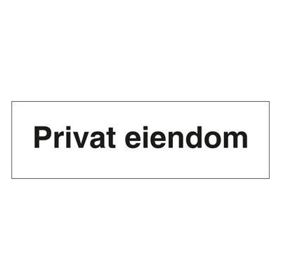 Jo Safety Privat eiendom skilt 225 x 800 mm 3 alu-sandwich med refleks overflate 6309105