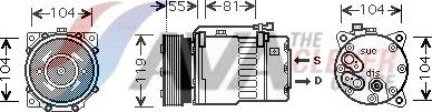 AC-kompressor AVA COOLING SYSTEMS VNK270