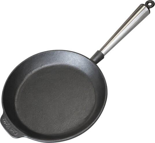 Carl victor Stekepanne i støpejern 24 cm, stålhåndtak