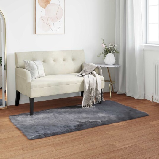 Faux Skinnmatte Tafalla Antrasitt 60 x 110 cm Polyester