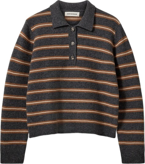 Sofie Schnoor Stormasw Striped Knit Polo Grey S