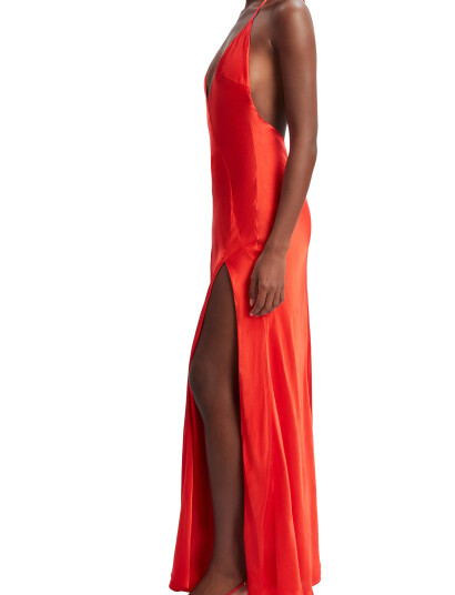 Bardot Yve Halter Dress   Red   42
