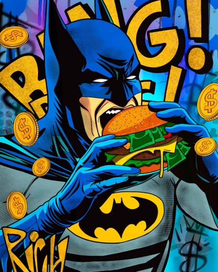 Plakat Batman Spiser Burger