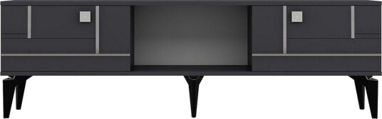 Varno TV benk 150 cm Antrasitt/Sølv