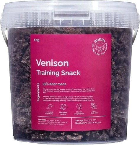 Buddy Petfoods Hjort Hundegodteri 1 kg - Kornfri Treningssnacks Buddy Petfoods Hjort Hundegodteri 1 kg - Kornfri Treningssnacks