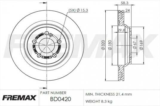Bremseskive FREMAX BD-0420