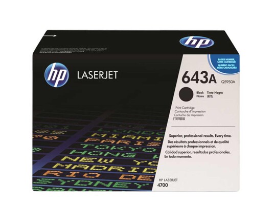 HP Svart original tonerpatron for Color LaserJet 4700 4700dn 4700dtn 4700n 4700ph+