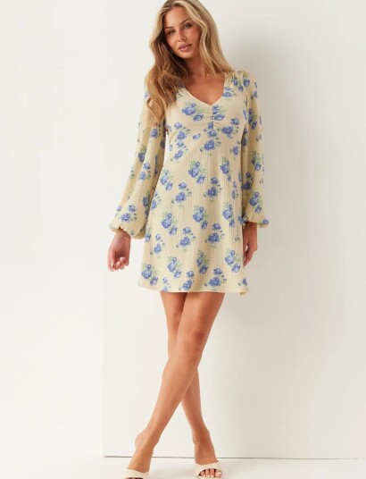 Bubbleroom Structured Short Dress   Multi/patterned   M