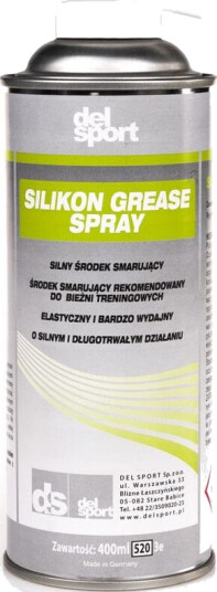 Delsport Professional Tredemølle Smøremiddel Silkon Grease Spray 400Ml Delsport Professional Tredemølle Smøremiddel Silkon Grease Spray 400Ml
