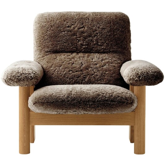 Audo Copenhagen Brasilia Lenestol Natural Oak / Sheepskin Sahara