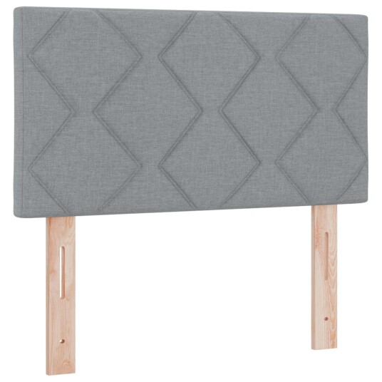 LED Hodegjerd Diamantblokker Design Lysegrå 80 cm Stoff