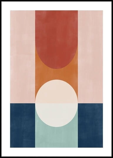 Abstract Design With Geometric Shapes Plakat / 40x50cm