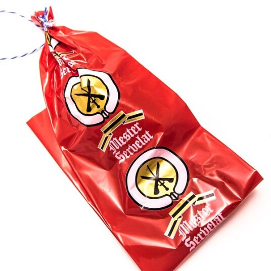 Plasttarm 75mm med trykk "Mesterservelat"   50cm | 10stk