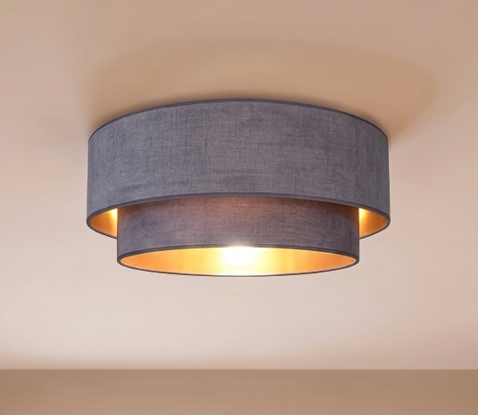 Taklampe Duolla Boho Grå Entré Stoff / Tekstil Ungdommelig 30 Grå Taklampe Duolla Boho Grå Entré Stoff / Tekstil Ungdommelig 30 Grå