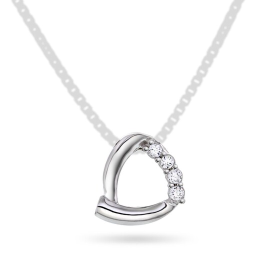 Pan Jewelry, Anheng i 585 hvitt gull med zirkonia