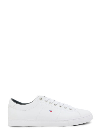 Tommy Hilfiger Essential Leather Sneaker - White - 43 Tommy Hilfiger Essential Leather Sneaker - White - 43