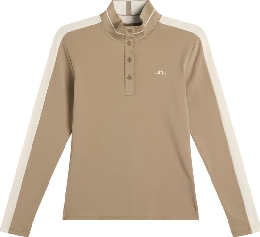 J. Lindeberg Hertta Long Sleeve Polo Beige M