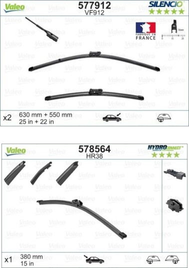 VALEO VAL298N0094 Vindusvisker