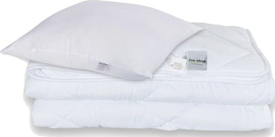 Zen Sleep Dyneog putesett Helårsdyne 140x200 cm + pute Fiberdyne  allergivennlig dyne og pute