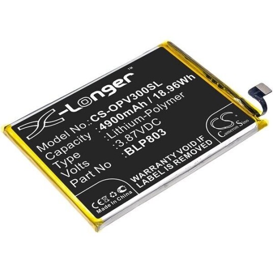 OPPO Realme V3 batteri (4900 mAh 3.87 V, Sort)