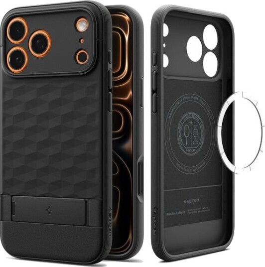 Spigen Parallax S MagSafe Deksel for iPhone 17 Pro - Matt Svart