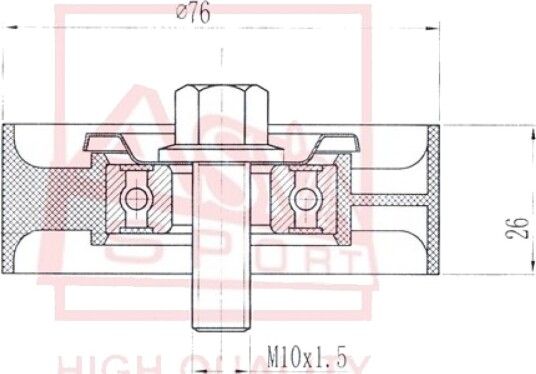 Strammehjul kilerem ASVA HYBP 001