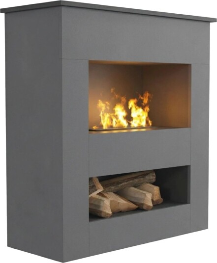 Glow Fire Brecht Omc 600 - Grå (HYB-50-111GR-logset600)