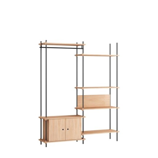 MOEBE S.200.2.G Hyllesystem Eik/ Sort