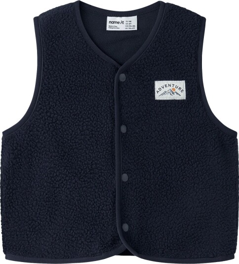 Name It Nmmowe Sl Nreg Teddy Vest NAVY BLAZER 104