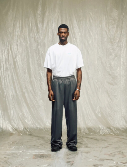 Isnurh Isnurh Basement Wide Trackpants - Grey - M
