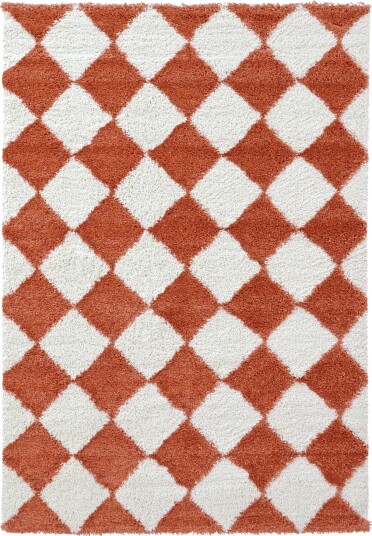 Ryetepper Albi hvit/oransje Størrelse: 240 x 340 cm