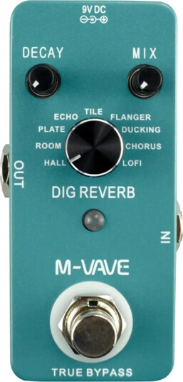 M-vave Dig Reverb effektpedal for gitar M-vave Dig Reverb effektpedal for gitar