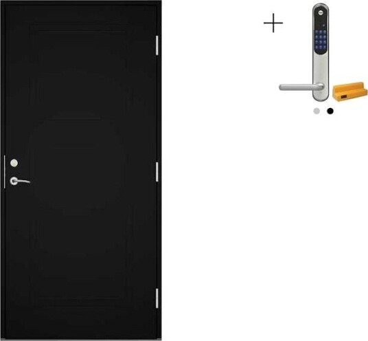 Ytterdør Swedoor Clever-Line+ Tyresta med Yale Doorman Classic Home