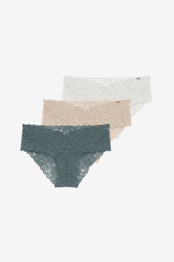 DORINA   Dametruser Lana Eco Brief 3 pakning   Grønn