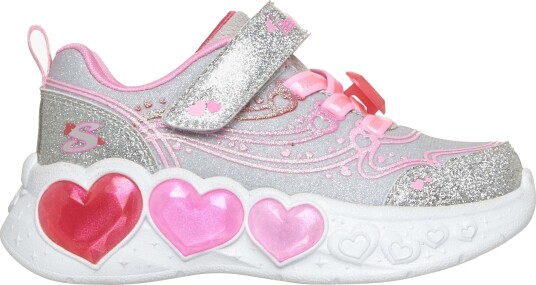 Skechers Sko   Fortryllet Heart Lys   Sølv   Skechers   23   Blinkende sko Grå Hvit Rosa