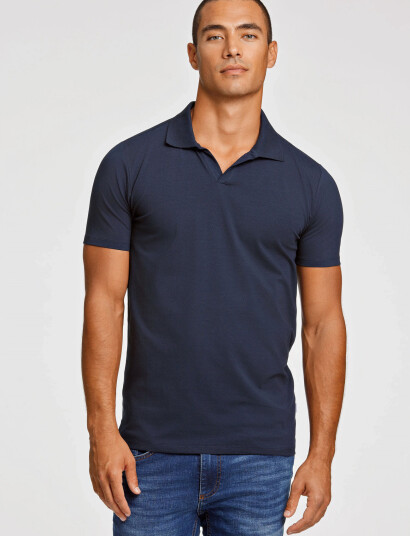 Lindbergh Stretch Polo Shirt S/S   Navy   XXXL