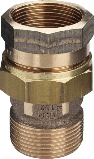 1,1/2" unionsmuffe/nippel Rødgods Silisium Bronse