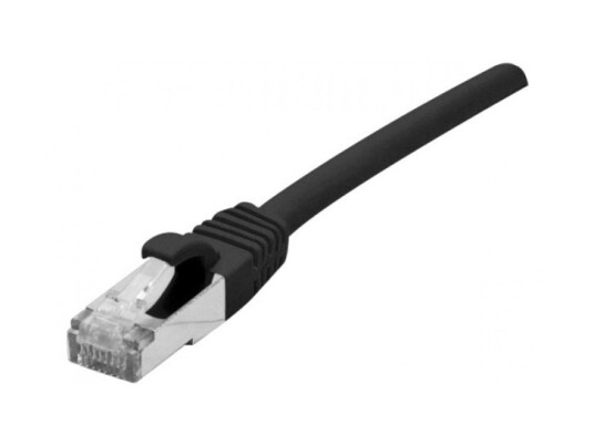 Patchkabel S/Ftp Pimf Cat.6A (Subscript) Sort 10,0 M 10 Gigabit-Kompatibel Patchkabel Med Råkabel Cat.7 Råkabel Og Spesielt Smal Kinkbeskyttelse (858654)